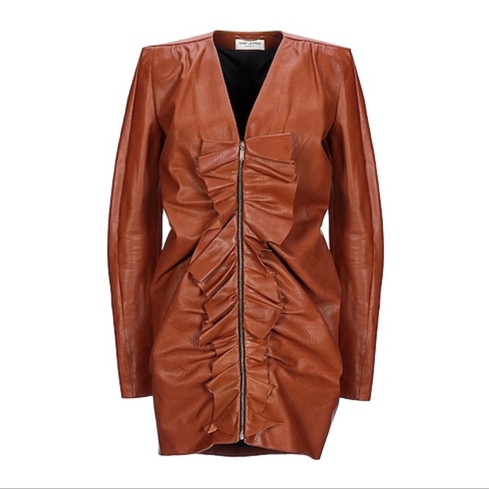 Saint Laurent Runway Look leather Dress size 38 French